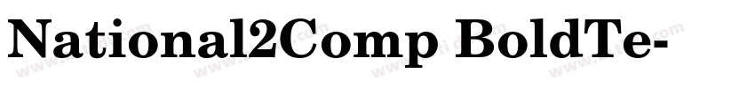National2Comp BoldTe字体转换